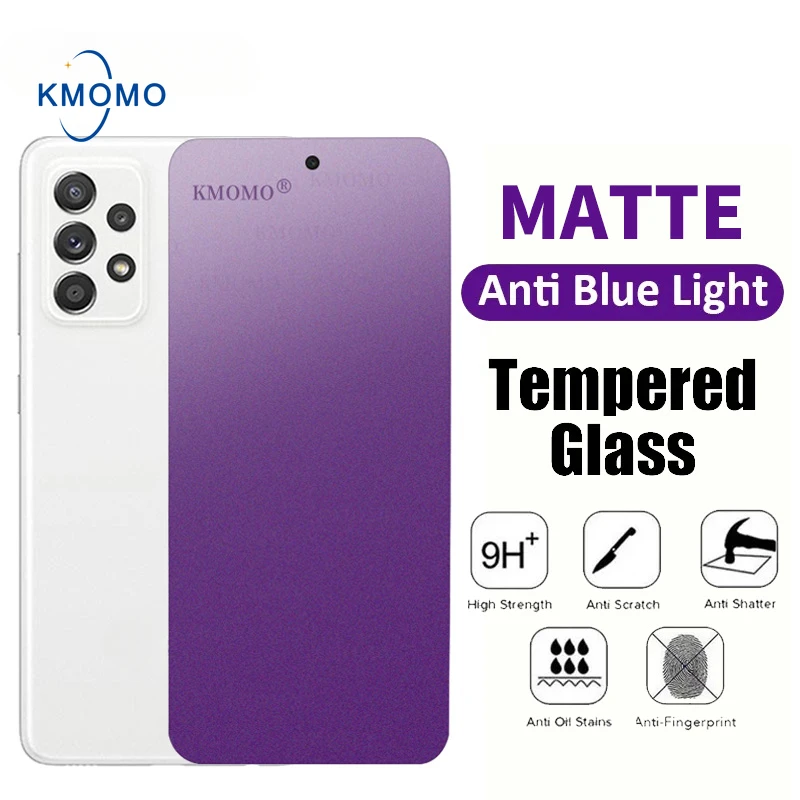 Matte Anti Blue Ray Tempered Glass For Samsung Galaxy A55 5G A35 A15 A25 A24 A54 A14 A34 A53 A73 A33 A13 A23 Screen Protector