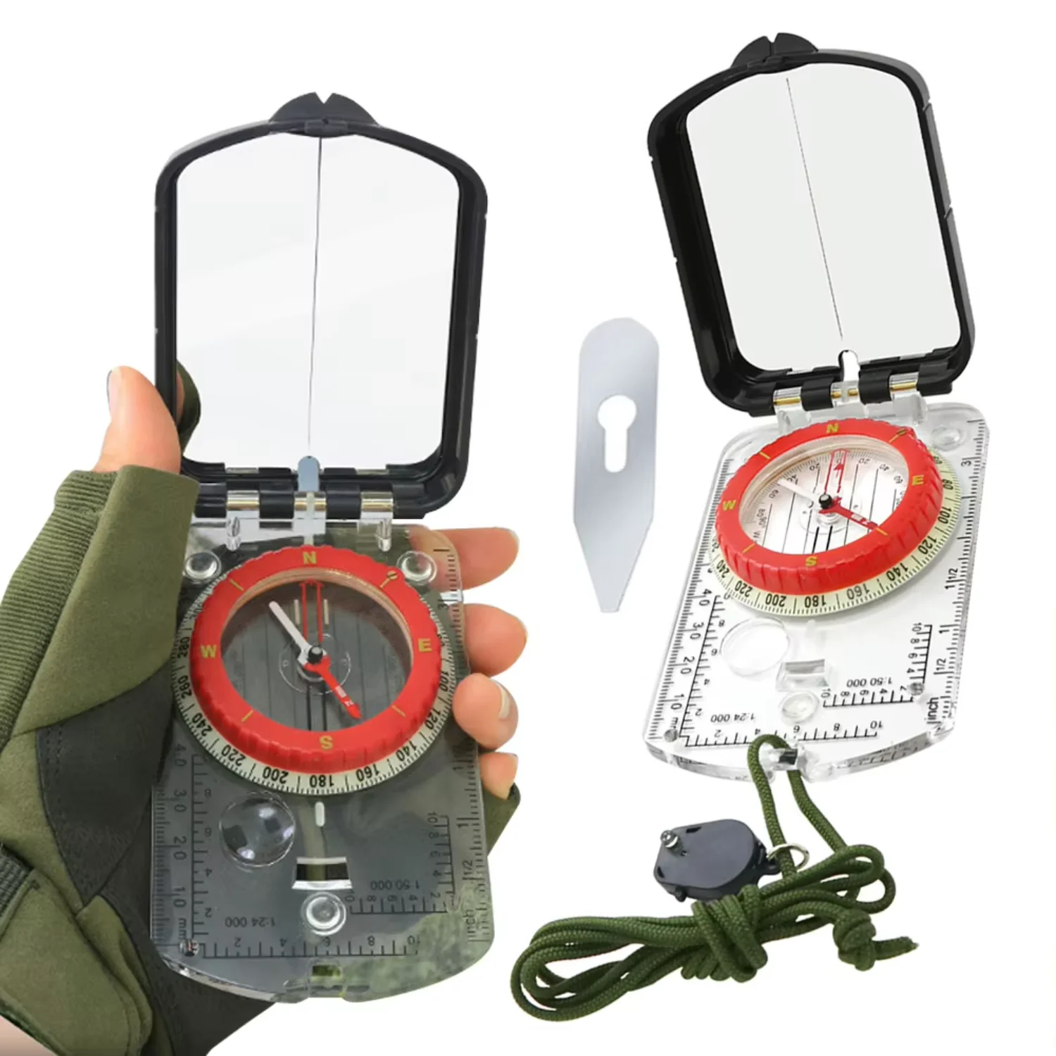 

Portable Digital Compass Outdoor Camping Compass with Light Luminous Compass Fluorescent Ring Compass Outdoor Adventure