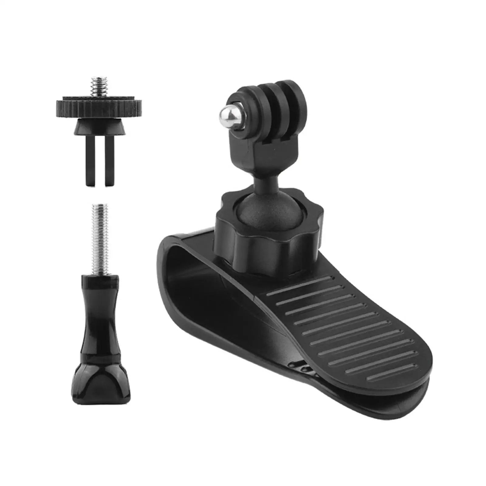 Professional Car Sun Visor Camera Mount with Ball Head Gimbal for Sports Cameras and Drone Accessories Black