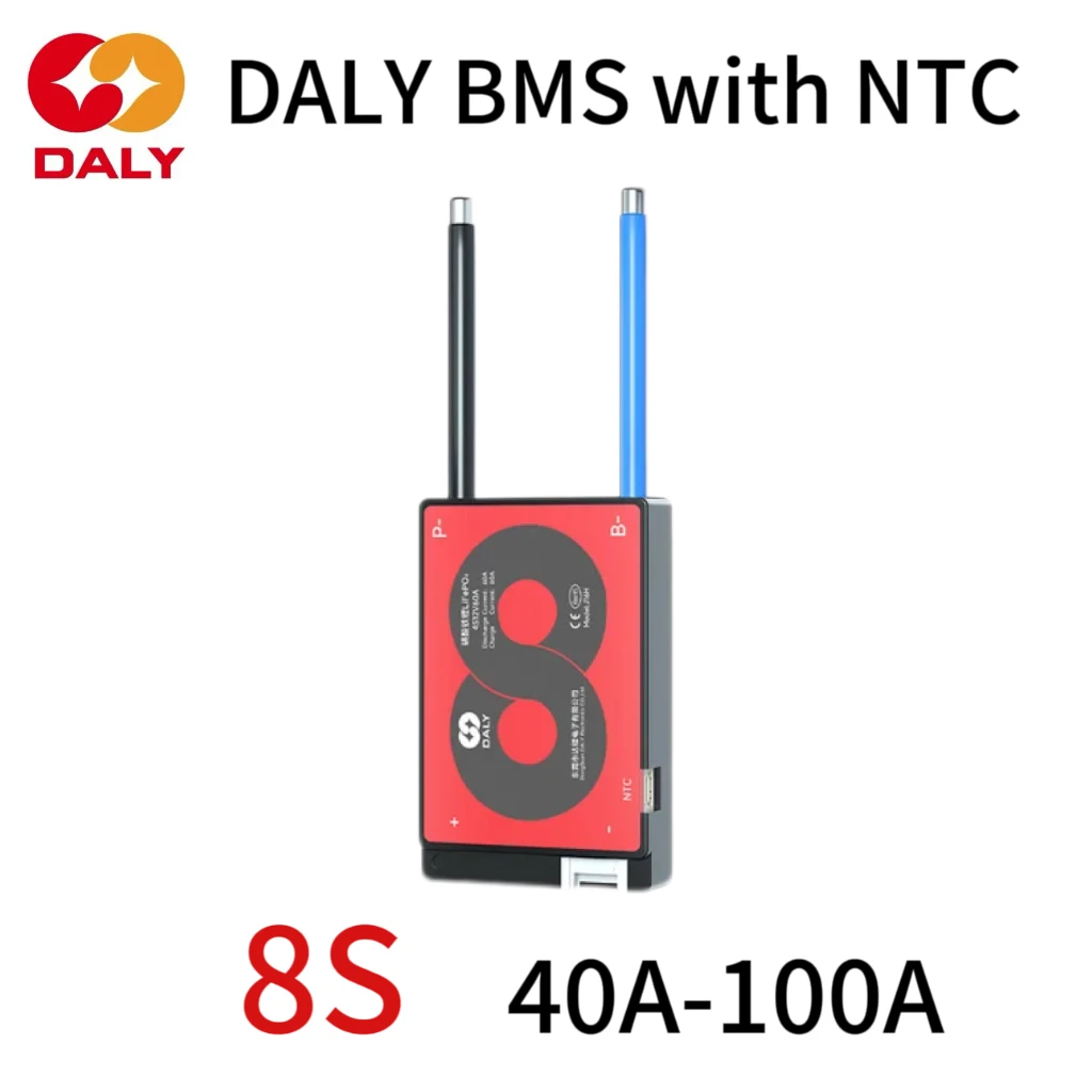 

DALY NTC Hardware BMS Lifepo4 8S 24V 40A 60A 100A For 18650 21700 32700 Battery EV EBike Escooter Power Bank Solar Energy