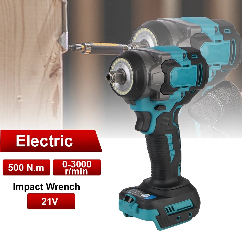 Super Power Quickly Loosen And Twist 500N Electric impact Wrench Mechanical Maintenance Tools Multi Functional And Powerful