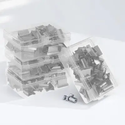 Metal Paper Clamps 200pcs Office Stationery Supplies Strong Hold Document Binder Clips Bookmarks for School Home Filing Needs