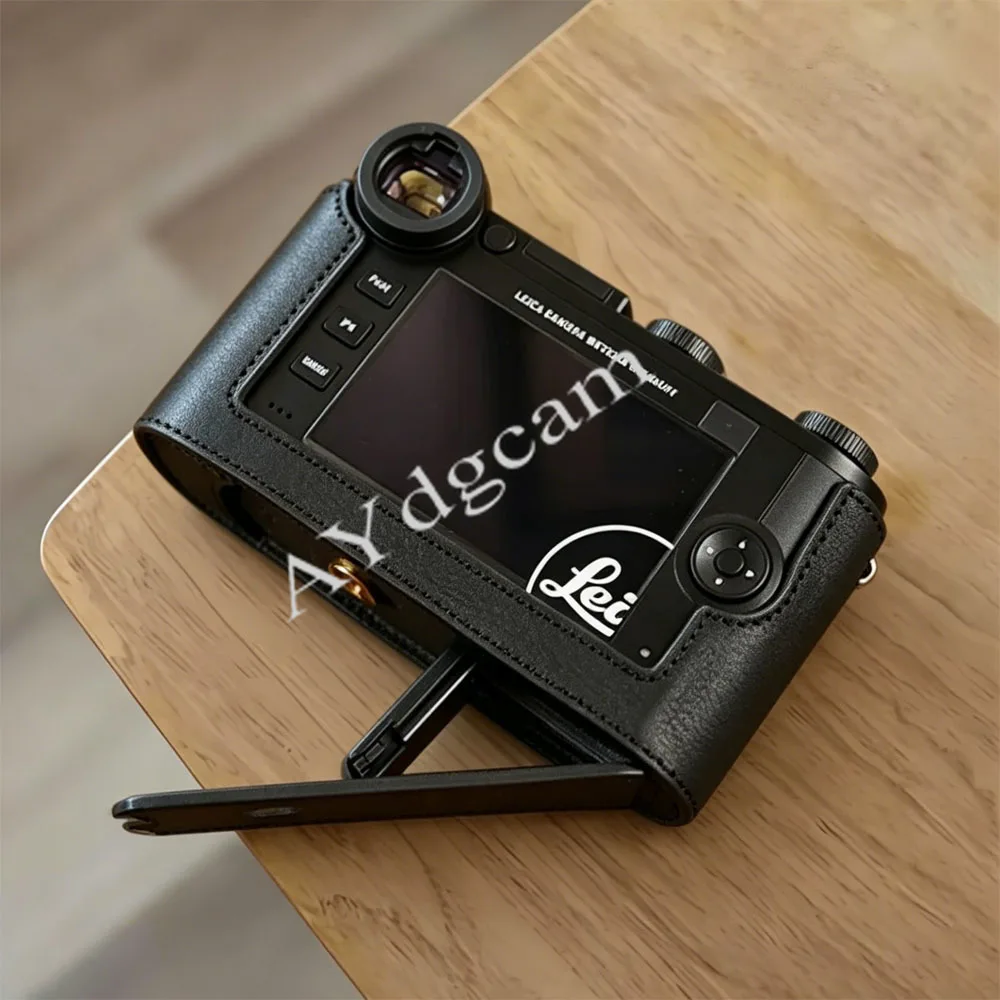 Genuine Cowbile Leather Camera Case Bag Half Body For Leica CL