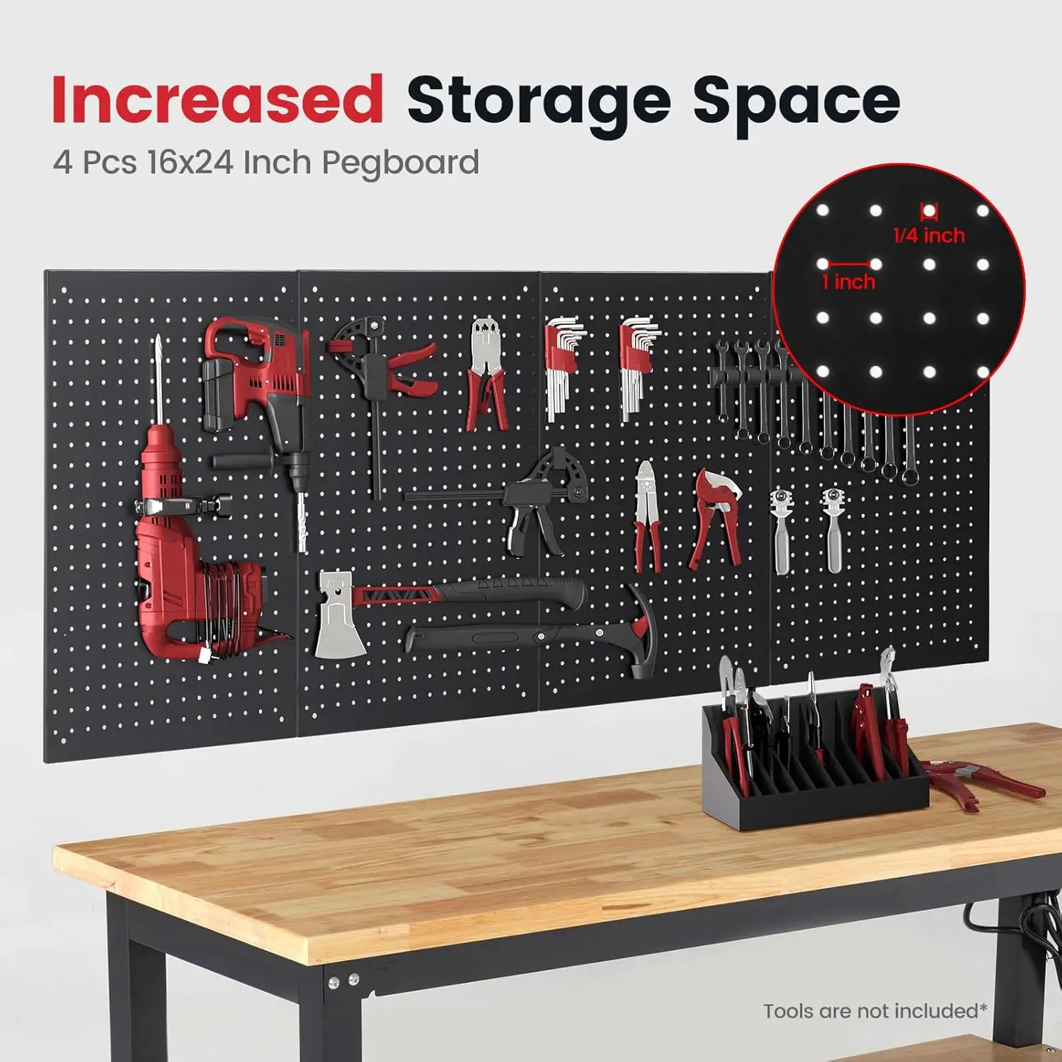 Work Table for Garage 60 Inch Workbench with Storage Adjustable Height Rubber Wood Tabletop Work Bench with Power, Customized