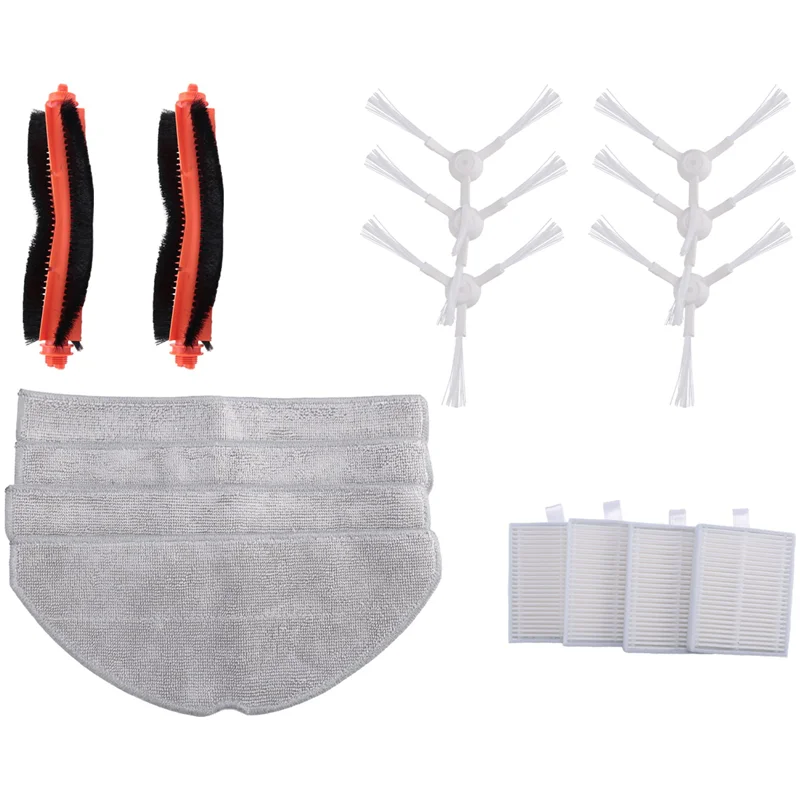 Xiaomi E10 B112 E12 로봇 식 진공 청소기 메인 사이드 브러시 걸레 천 Hepa 필터 교체 액세서리 세트 용 M04K