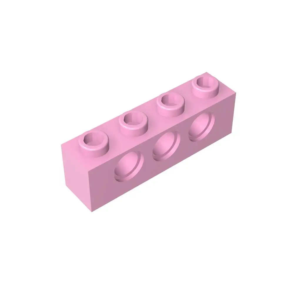 Gobricks 50 Stück 3701 Bausteine, DIY-Steine, technischer Ziegel, 1 x 4 Teile, 3 Löcher, Palisade, pädagogisches Tech-Konstruktionsspielzeug