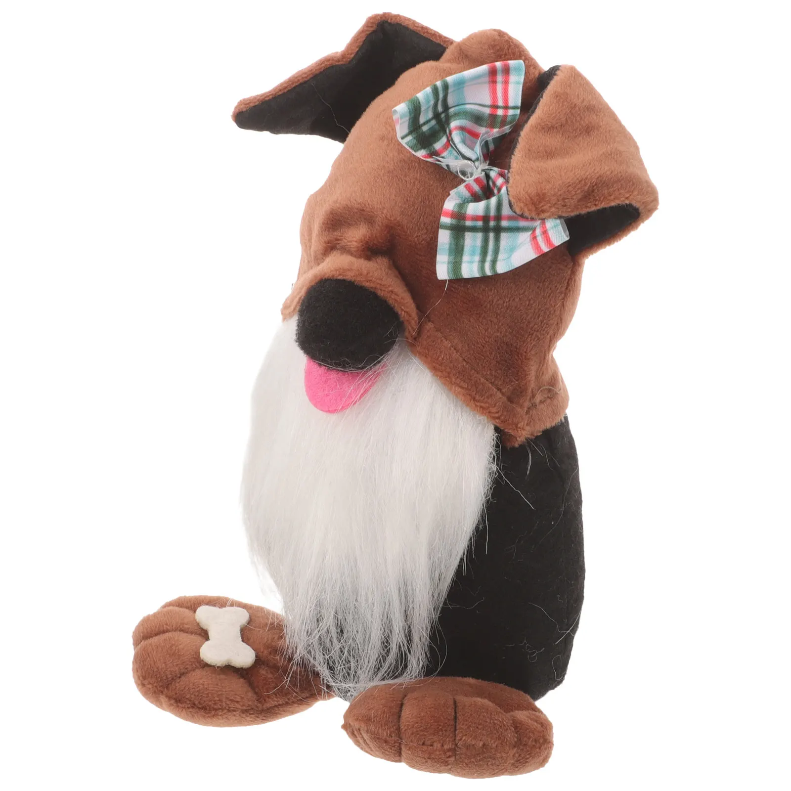 

Adorable Grey Puppy Ornament Exquisite Cartoon Shape Thick Texture Comfortable Touch DIY Decorations Holiday Party Gifts