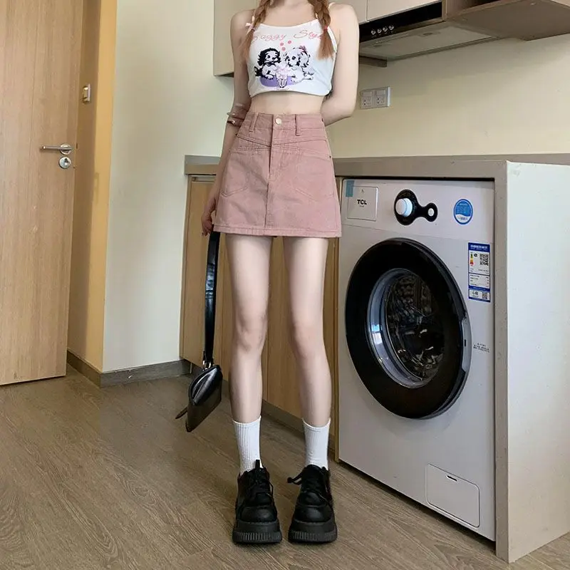 

2024Fashionable high-waisted slimming skirtaSpicy Girl Denim Short Skirt Bodycon SkirtaA-line skirts are trendy and versatile