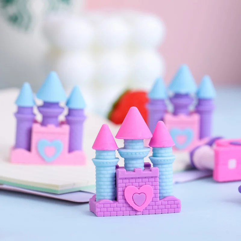 Eraser Creative Princess Dream Castle Eraser Student Eraser Stationery Wholesale June 1 Final Christmas Gift Prizes