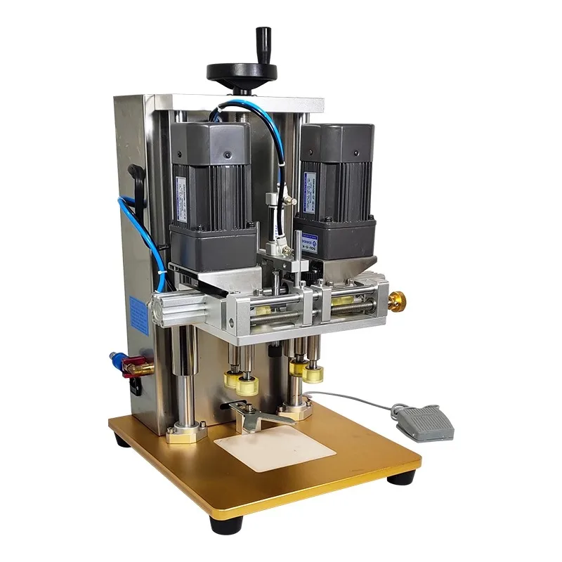 

Semi-automatic Cap Locking Machine Desktop Bottle Nozzle Cap Twisting Machine Pneumatic Cap Rubbing Machine