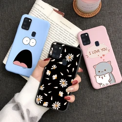 For Samsung Galaxy A21S Phone Case Shockproof Funda Cute Painted Silicone Slim Soft Cover For Samsung A 21S Galaxya21s Coque