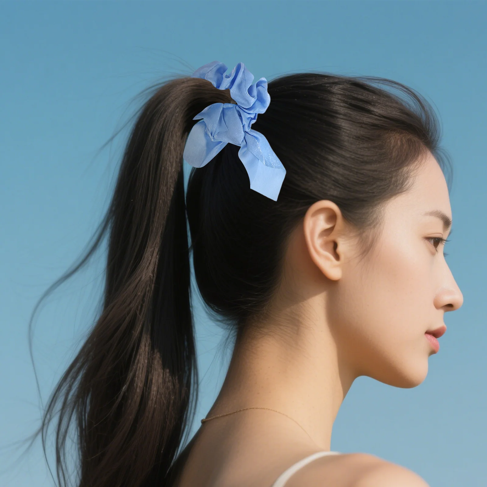 

16 pcs Butterfly Bow Scrunchies For Women Solid Color Ties Elastic Ponytail Holders Cute Hair Accessories Girls Teens Fall Hair
