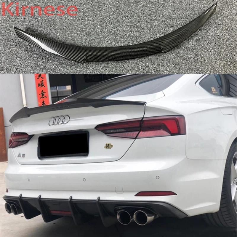 

M4 STYLE REAL CARBON FIBER REAR TAIL WING TRUNK LIP SPOILER FOR Audi A5 S5 SLINE RS5 B9 2017 2018 2019 2020