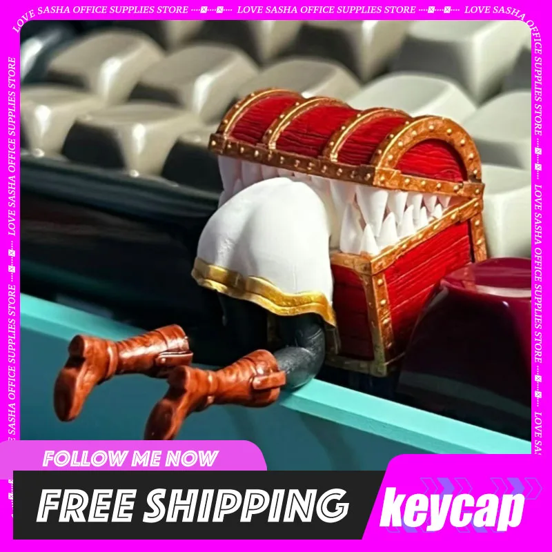 

Frieren Keycap 1.25u 3d Cartoon Treasure Box Monster Anime Keycaps Customized Accessories For Mechanical Keyboard