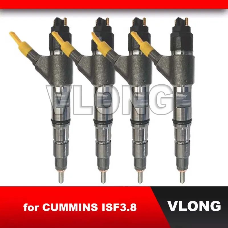 

4PCS Genuine New Inyector Common Rail Diesel Fuel Injector For Cummins ISF 3.8 FOTON VOGLA 0445120134 4947582 5283275 0445120297