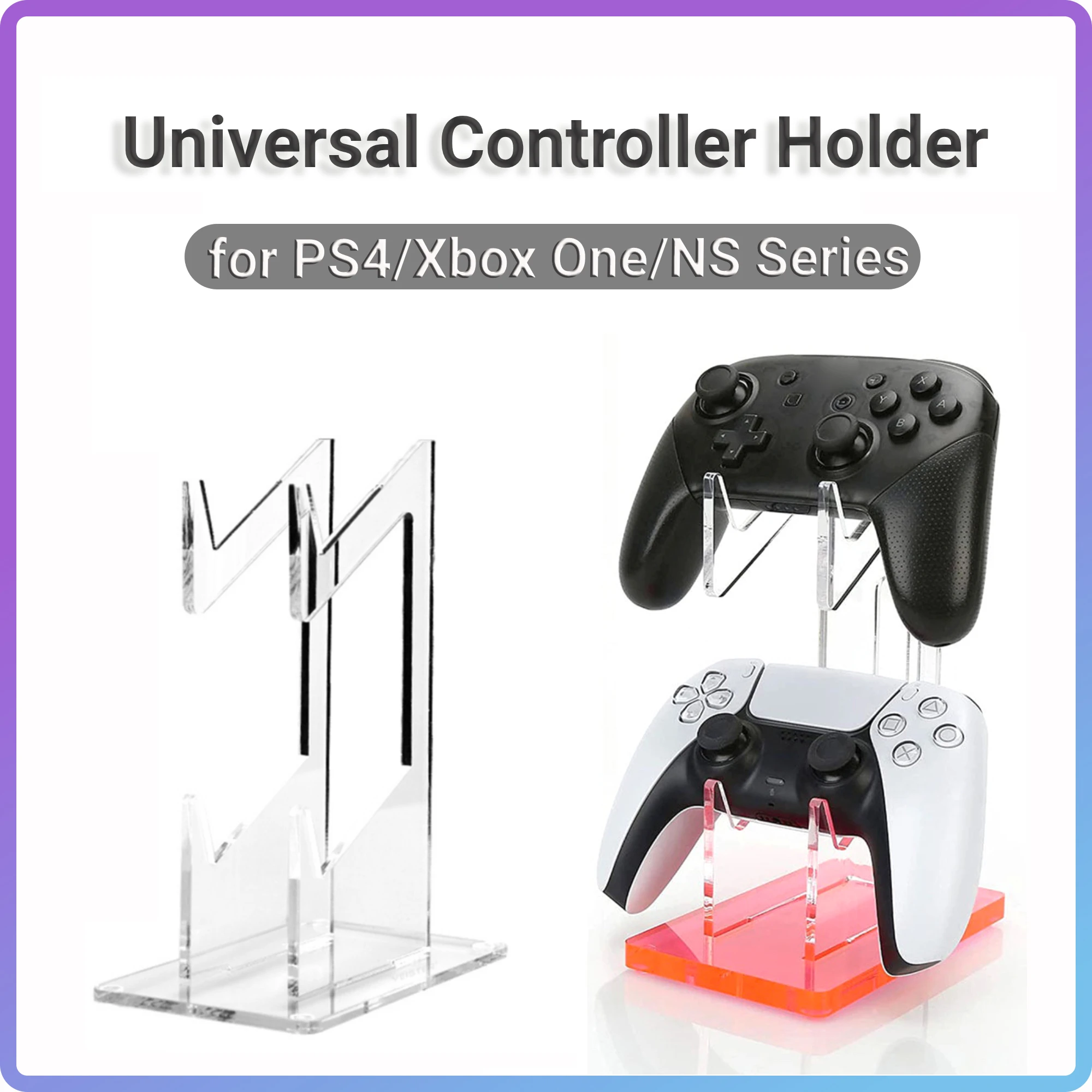 

Universal Gaming Controller Holder Dual Layer Acrylic Hang Gamepad Storage Rack for PS5/PS4/Switch Pro/Xbox Console Stand Holder