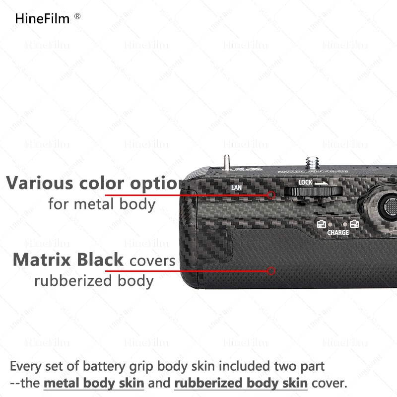 Hinefilm Skin for Canon WFT-R10C Battery Grip Skin WFTR10C Wrap Cover For Canon R5 R6 Battery Grip Protector WFTR10C Sticker