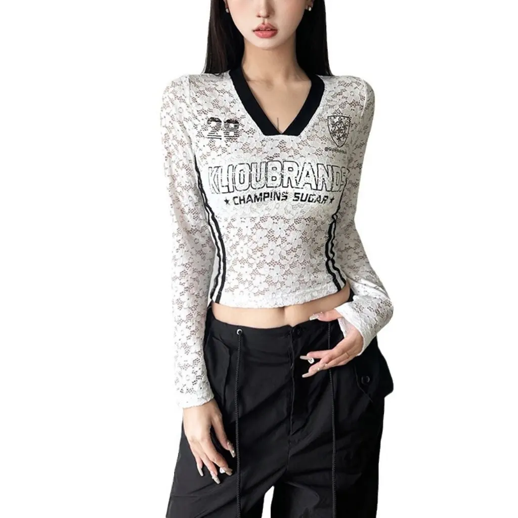 

Autumn Retro Women's T-Shirt Fashionable Casual Top for Ladies