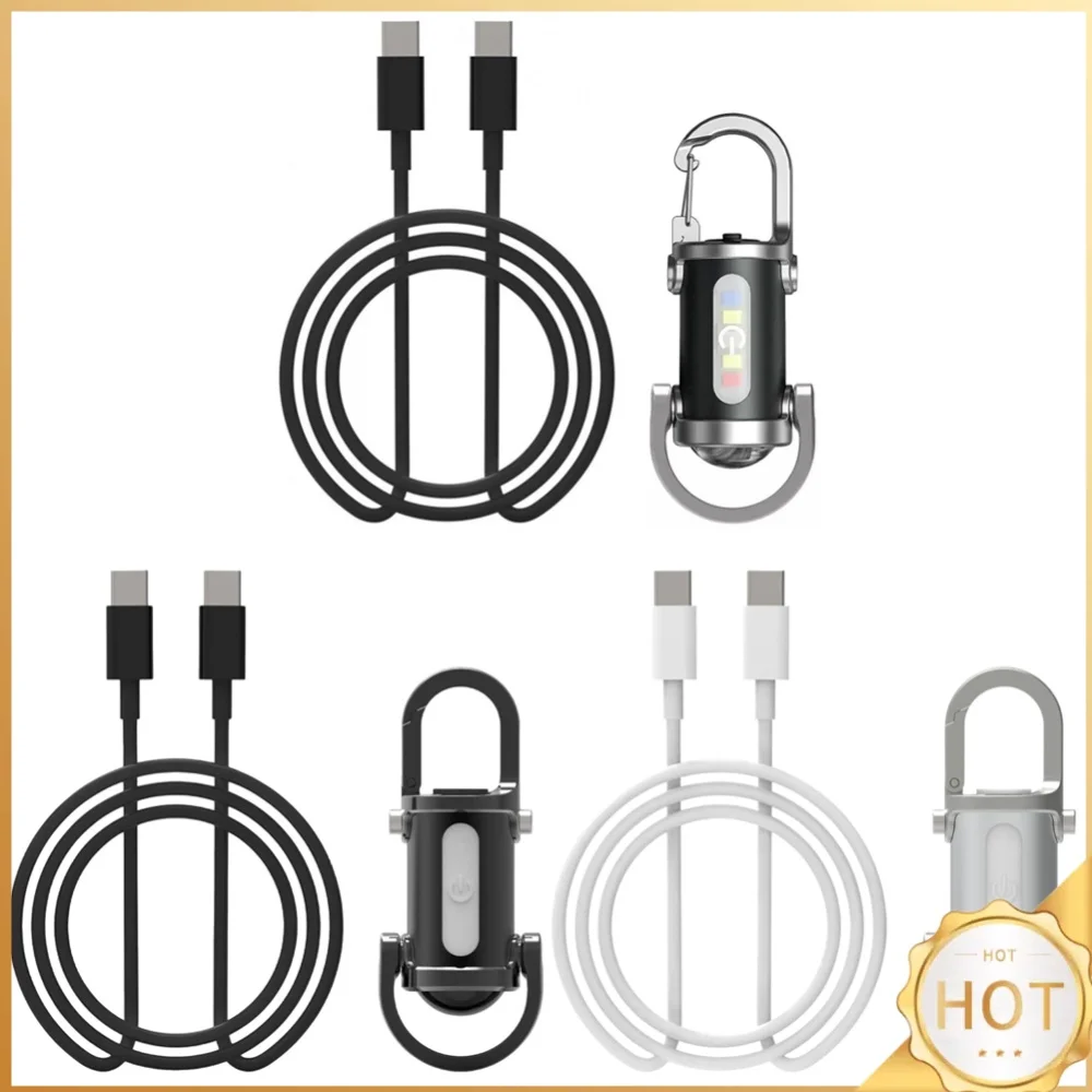 1200LM Super Bright Key Ring Torch LED Rechargeable Waterproof Mini LED Torch for Outdoor Camping