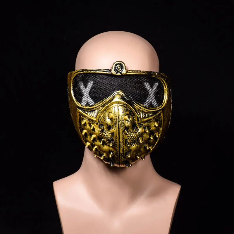 Watch Dog Masks Punk Rivet Mask Party Devil Cosplay Masks Masquerade Half Face Costume Props Cosplay Mask for Halloween Party