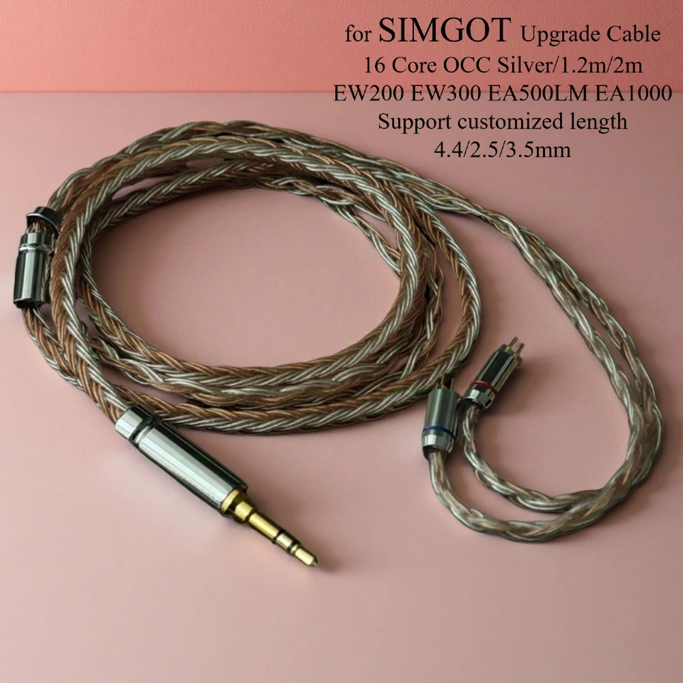 4.4mm 2Pin Bass-Boosted Cable for SIMGOT EW200 EW300