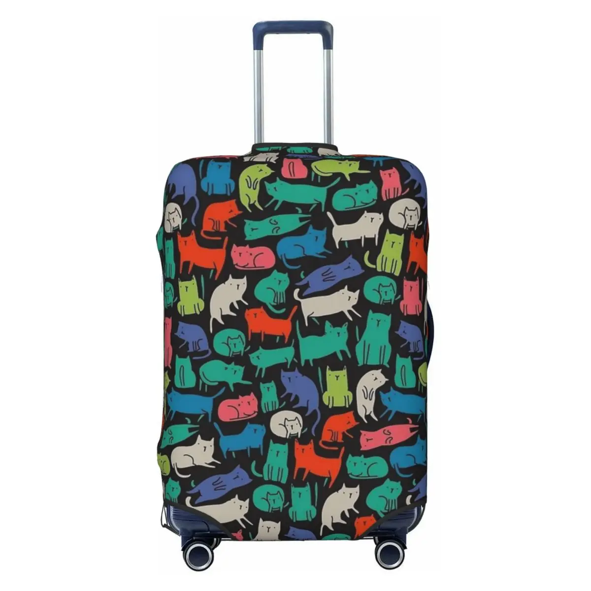 

Чехол для чемодана с забавным и ярким дизайном в виде кошек, эластичный защитный чехол для багажа для отпуска и круизов
