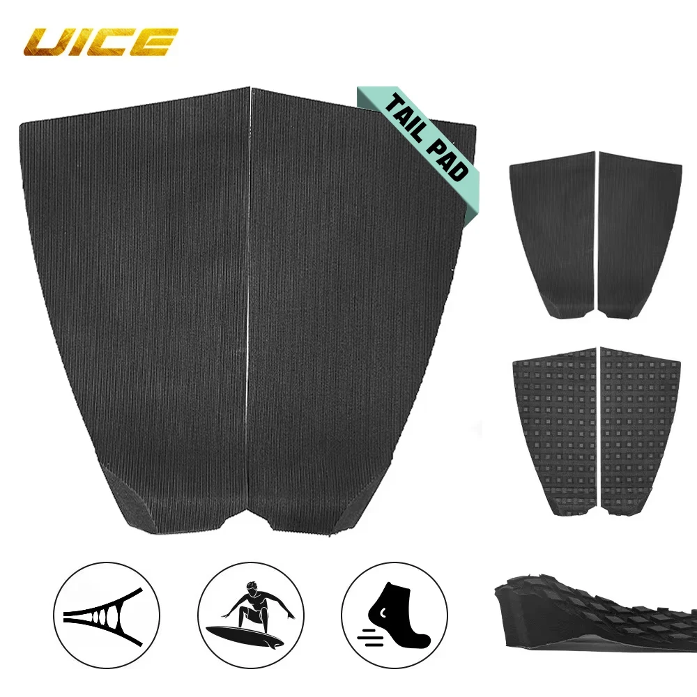 UICE Surf Surfboard Traction Pad EVA Deck Pad Grip Anti-slip Corrosion Resistant Surfboard Tail Traction Surf Pads