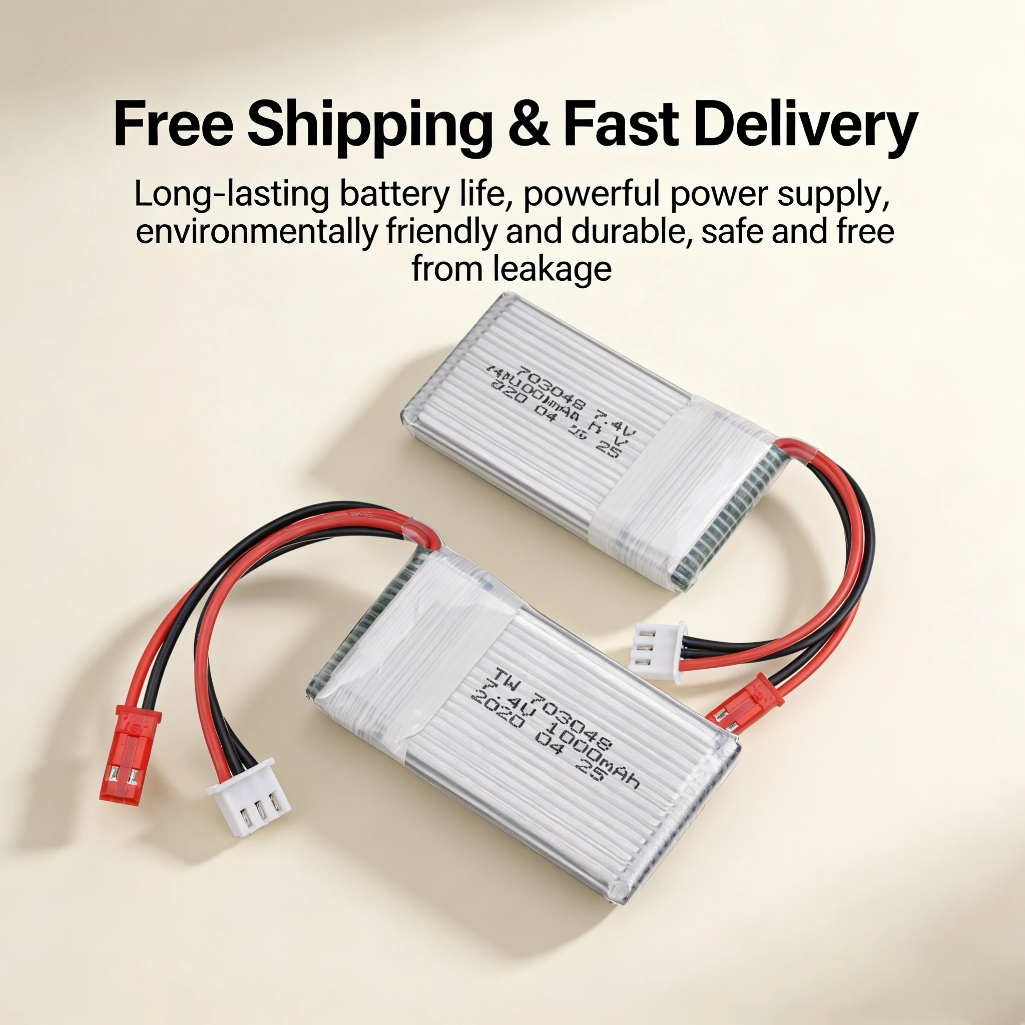 

1000mAh 7.4V 2S LiPo Battery for MJXRC X600 RC Drone 703048 Spare Parts High Capacity Rechargeable Battery for Quadcopter