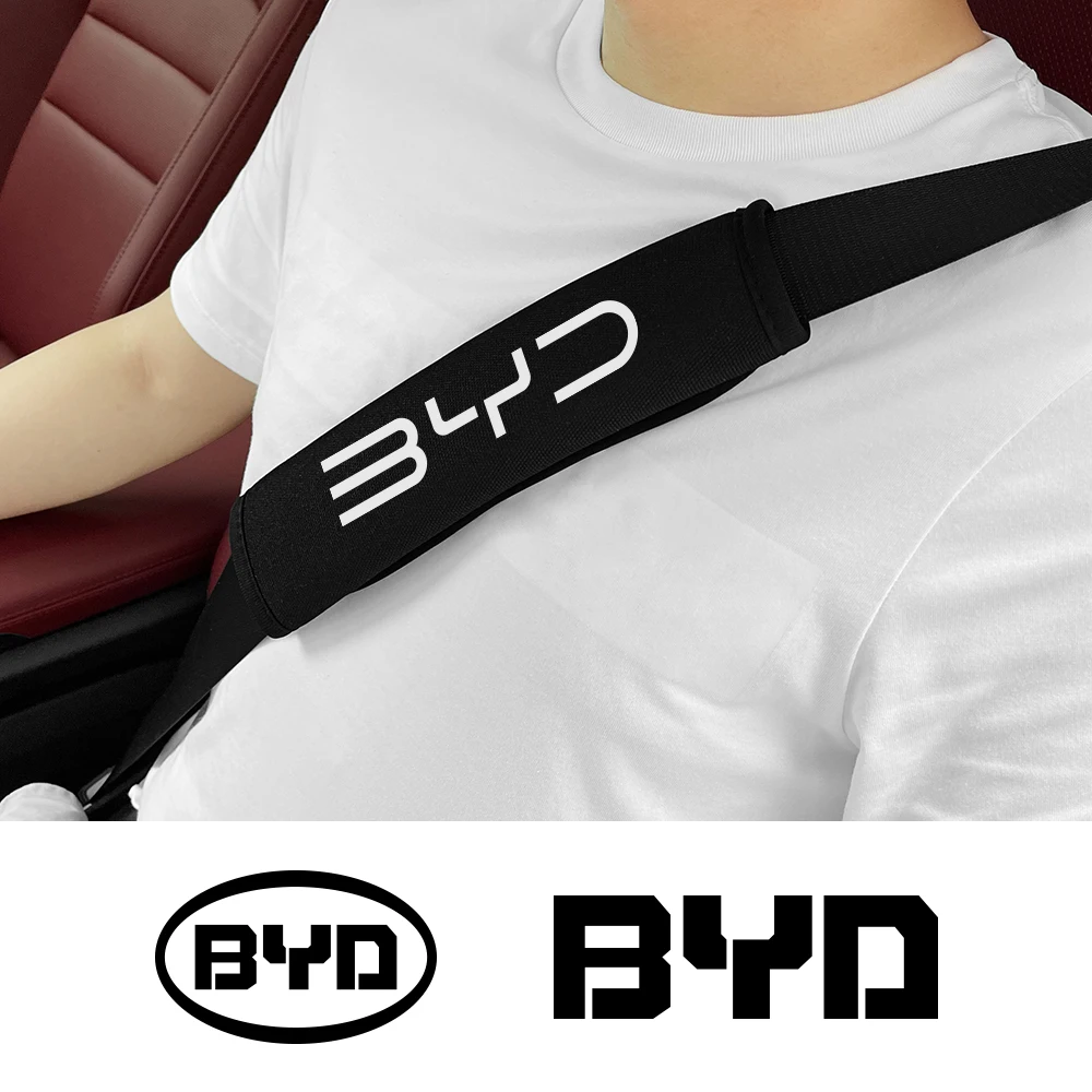 2PCS Car Seat Shoulder Belt Cover For BYD Tang F3 E6 Atto 3 Yuan Plus Song Max F0 G3 I3 Ea1 Dmi F3 2din 2014 G6 Auto Accessories