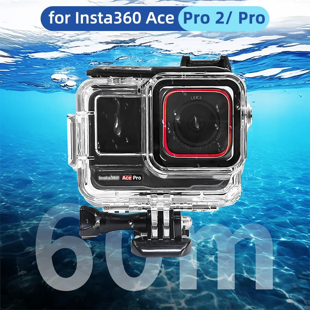 

Waterproof Housing Case for Insta360 Ace Pro 2 / Pro Underwater 60M Diving Protective Case Anti-scratch Camera Accessories