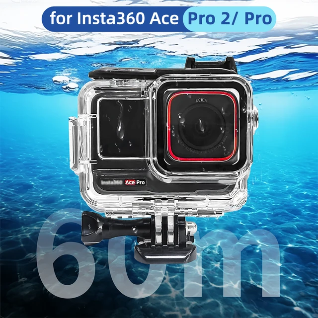 Wodoodporna obudowa do Insta360 Ace Pro 2 i Ace Pro - ochraniacz obudowy do nurkowania Lekka konstrukcja zapewniająca podwodną ochronę 60M