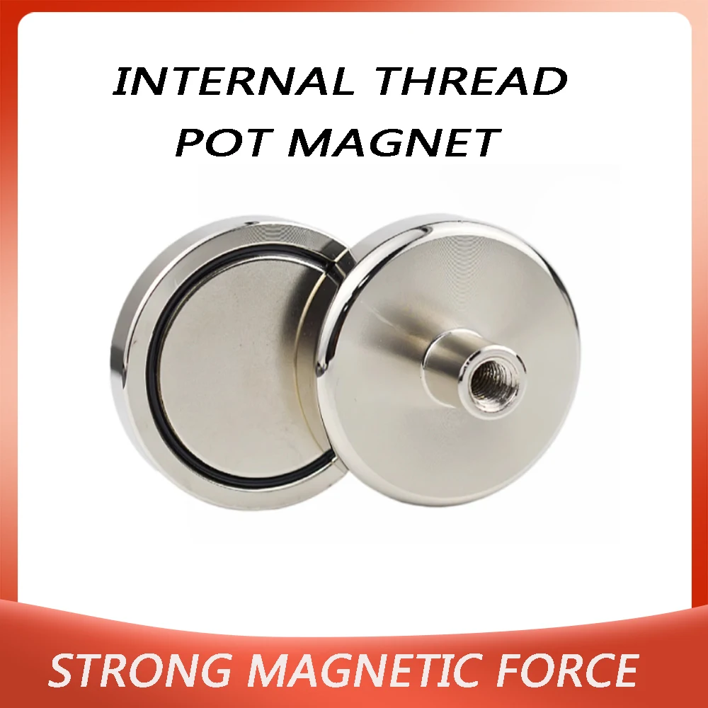 D8~D75 Magnetic Internal Thread Pot Magnetic Welding Grounding Iron Strong Magnetic Internal Tooth Suction Cup Strong Seat