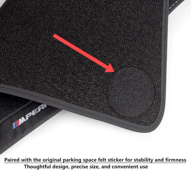 Suitable for BMW 12345678 series X1X2X3X4X5X6X7 G20G22G30G80G82 M Performance style velvet foot pads ﻿ ﻿ ﻿