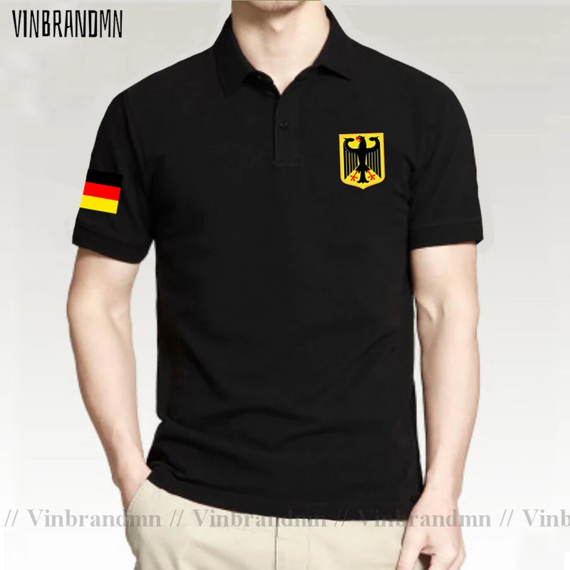 Federal Republic of Germany DEU polo shirts men short sleeve white brands printed for country 2021 cotton nation emblem polo Tee