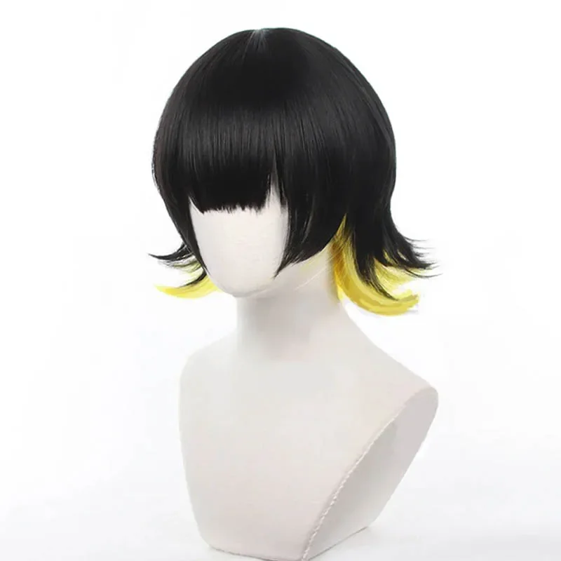 Bachira Meguru Cosplay Wig Men Heat Resistant Synthetic Wig Halloween Carnival Role Play Props Rose Net Wig