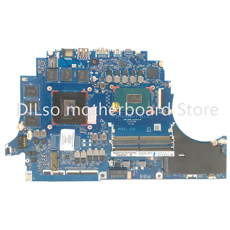 KEFU DA0G3DMBCE0 Laptop Motherboard For HP OMEN 4 TPN-Q211 15-DC Mainboard L24335-601 With i7-8750H GTX1060-V3G 100% Working