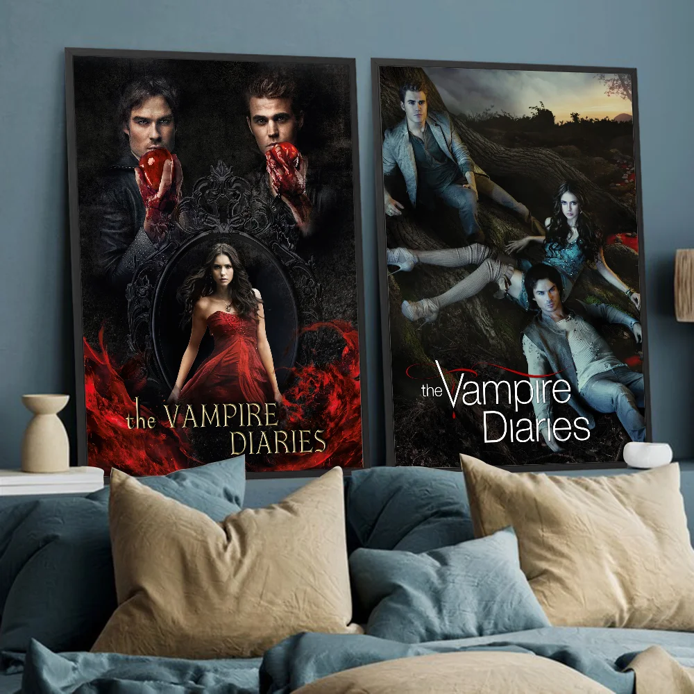 The Vampire Diaries Poster Self-adhesive Art Poster Whitepaper Prints Posters Artwork Aesthetic Art Wall Painting