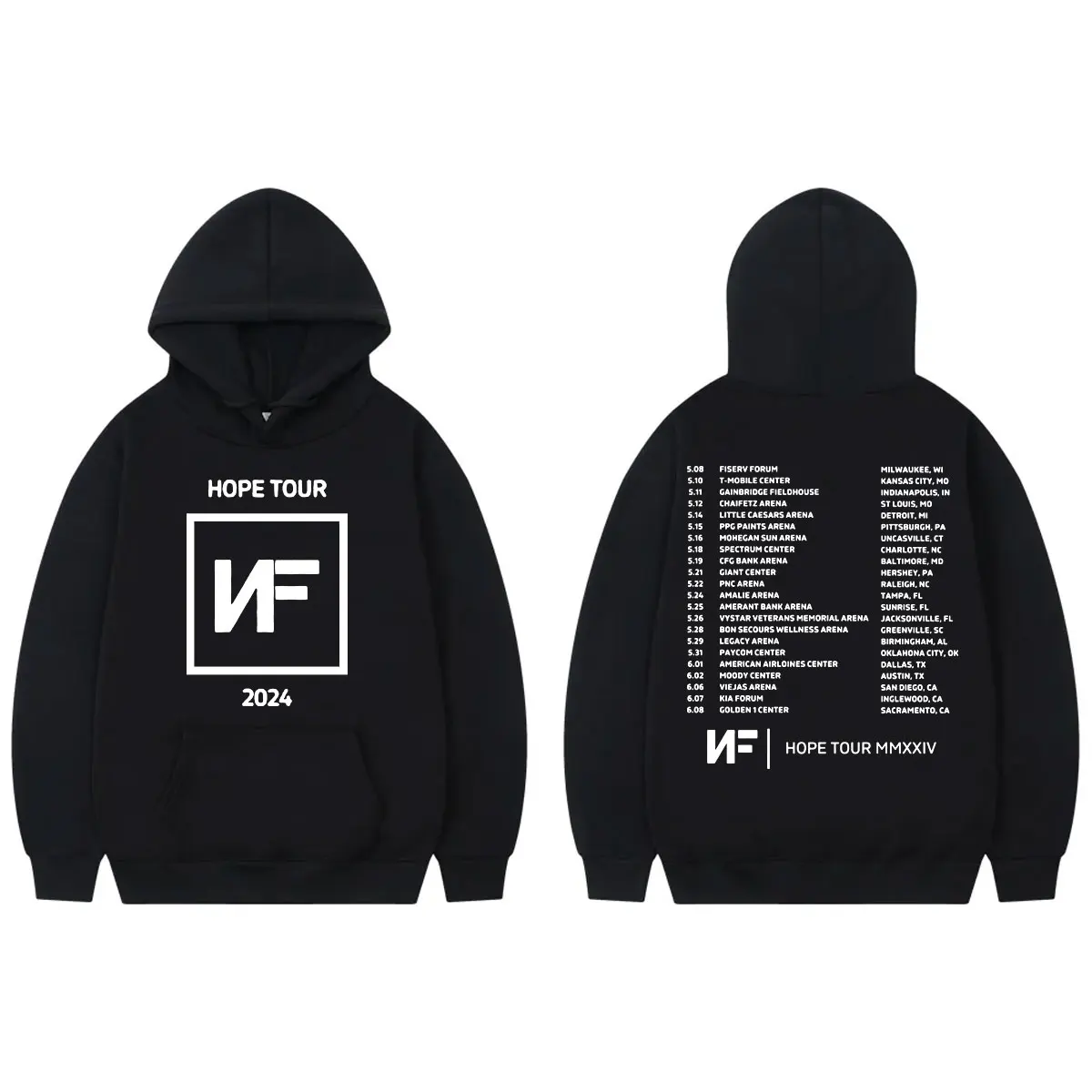 

Rapper NF Hope Tour 2024 Graphic T Shirts Fashion Casual Long Sleeve Sweatshirts Men Women Harajuku Hip Hop Oversized Pullovers