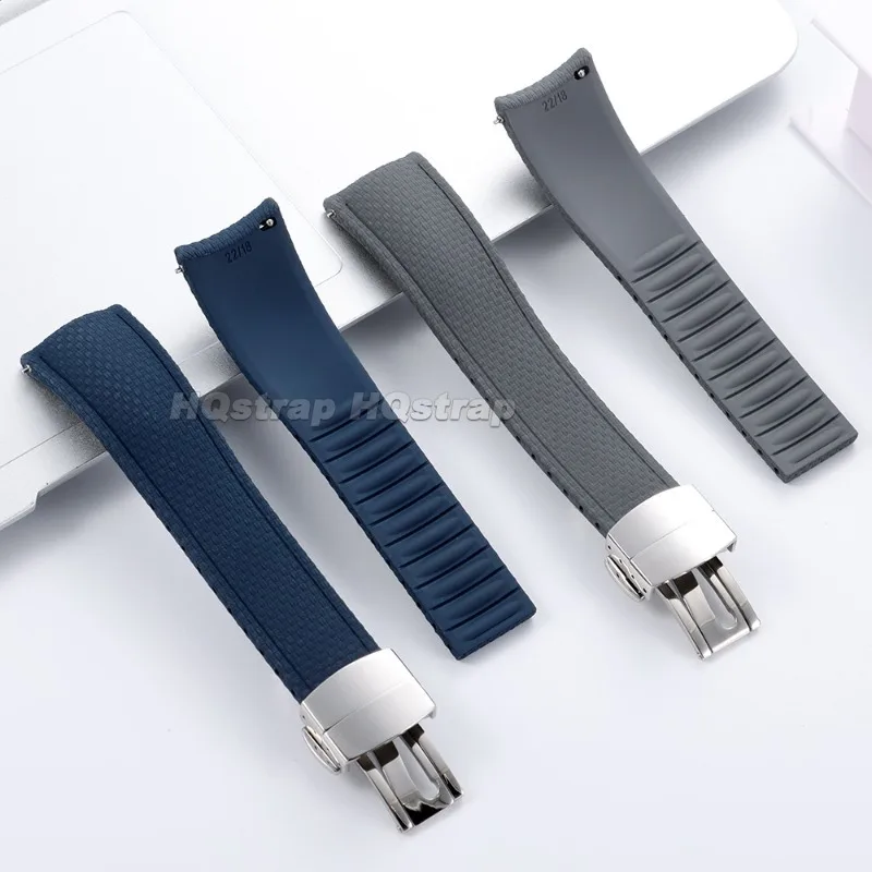 Premium FKM Rubber Watch Strap 18mm 19mm 20mm 21mm 22mm for Seiko for Longines for Tissot Universal Bracelet Quick Release Band view 4