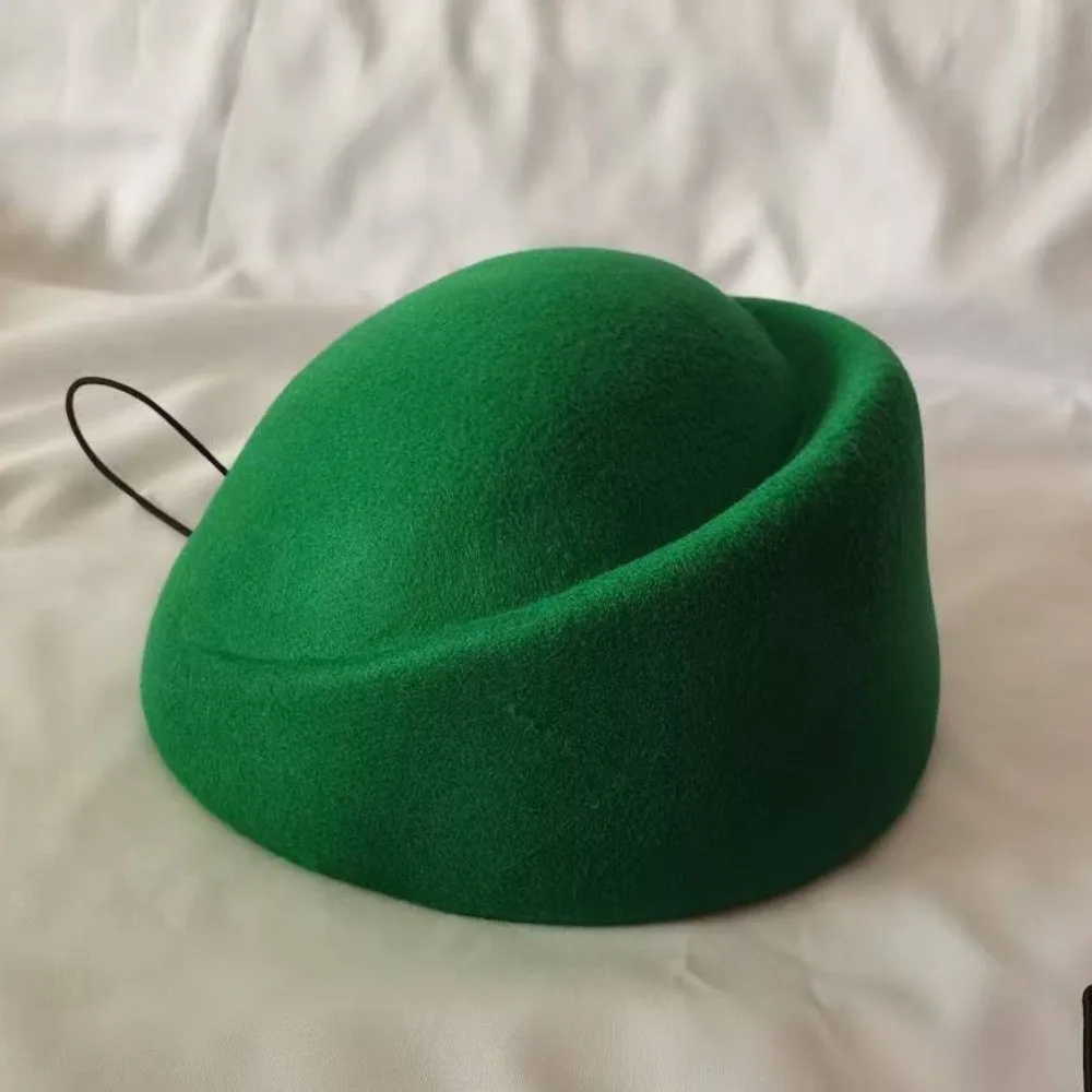 Warm Felt Fabric Beret Elegant Style Versatile Design Pillbox Hat All-match Classic Airline Stewardess Caps Autumn Season