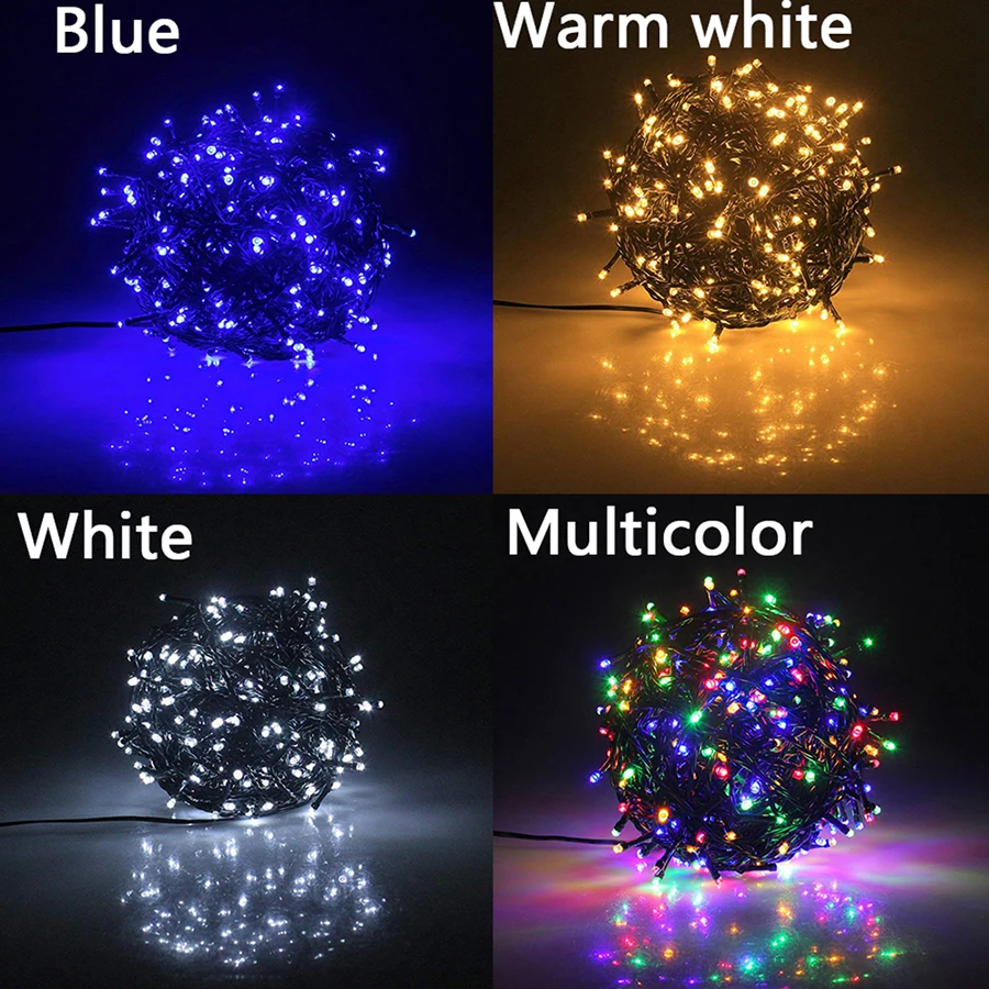 مقاوم للماء 10 متر 20 متر 30 متر 50 متر 100 متر بلوتوث عيد الميلاد ضوء 31 فولت LED في الهواء الطلق داخلي سلسلة أضواء جارلاند لحفل الزفاف عطلة