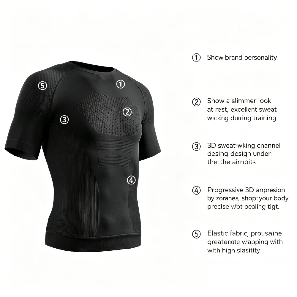 1PC Men's Short Sleeve Compression Shirts,Cool Dry Seamless Athletic T-Shirt,Quick Dry Workout Base Layer Undershirt for Running