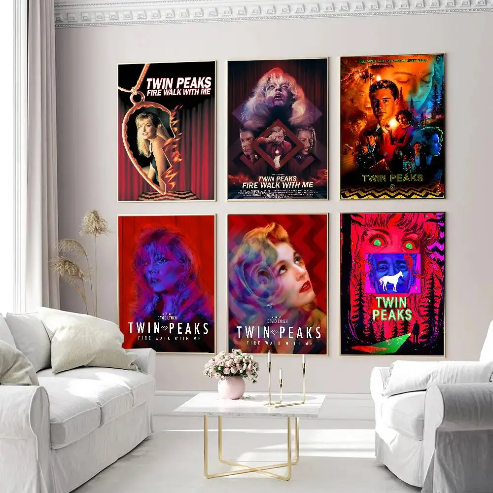 توين بيكس المسلسل التلفزيوني يظهر الملصقات خمر لزجة ورق أبيض ملصق DIY غرفة بار مقهى غرفة جدار ديكور #1