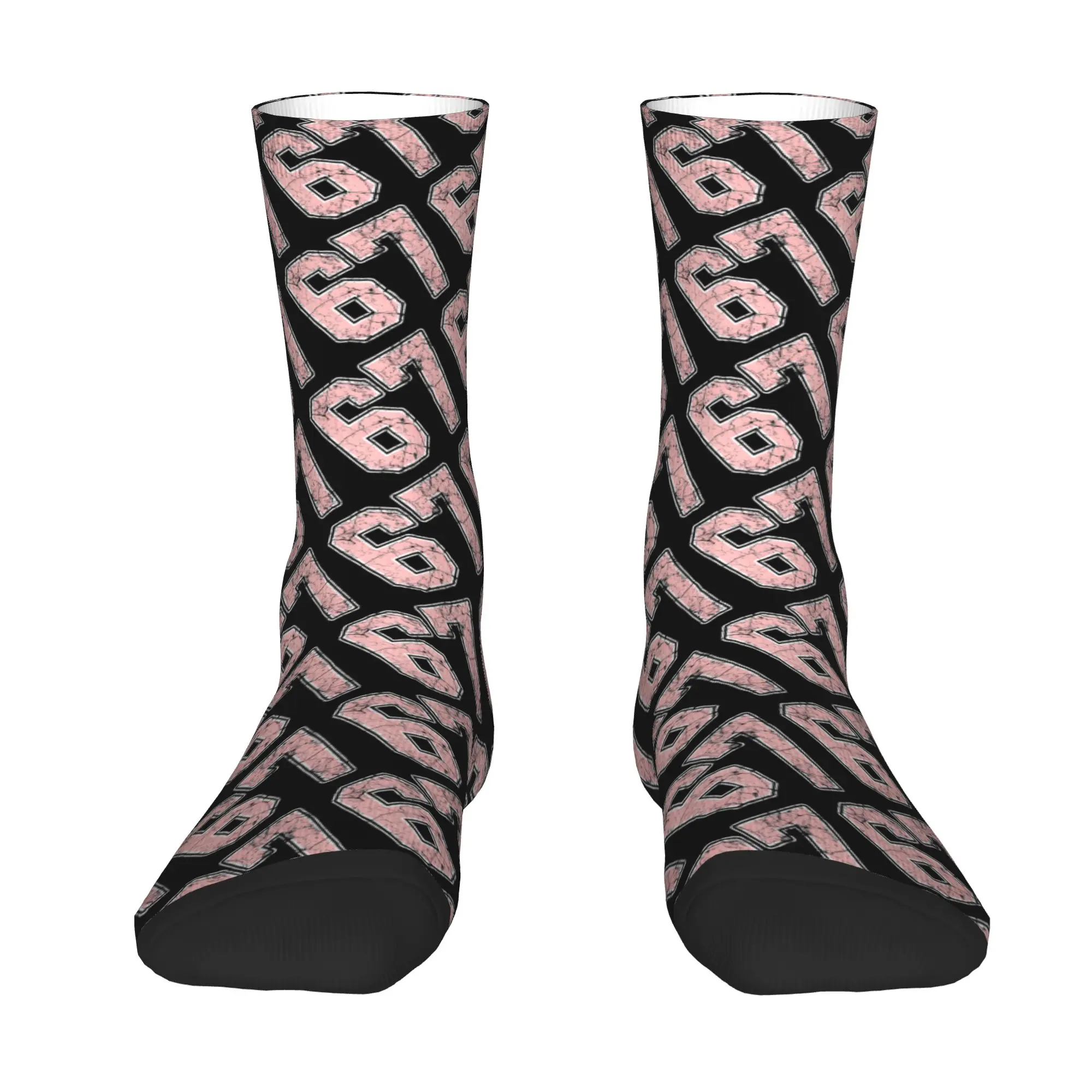 Custom Funny Sixty Seven  Dress Socks Men Women Warm Funny Novelty  Crew Socks