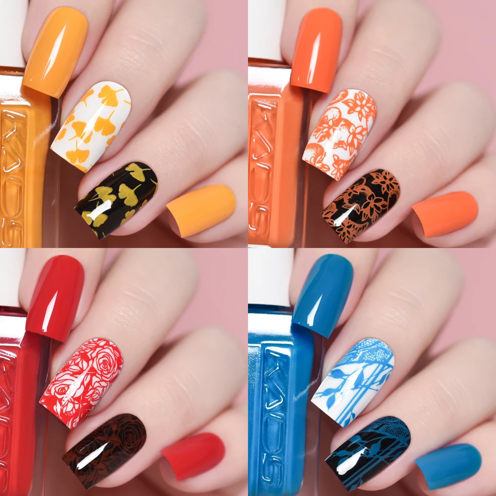 Esmalte de Uñas Dorado y Plateado de 11 ml para Estampado, Esmaltes Coloridos, Laca para Imprimir Imágenes, Placa de Estampado, Herramienta para Manicura de Salón