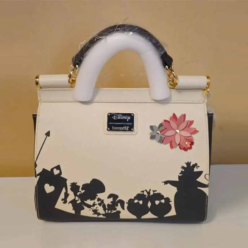 

Loungefly Disney Alice In Wonderland Series Silhouette Design Storage Shoulder Bag Travel Matching Fashion Item Periphery Gifts