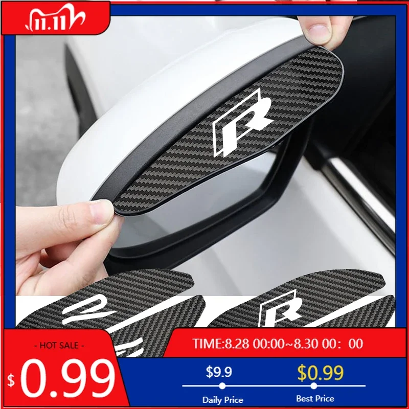 

Hub Caps 2Pcs Car Rearview Mirror Rain Eyebrow Carbon Fiber For Volkswagen Tiguan Bora POLO PASSAT CC Touran GOLF Jetta Arteon T