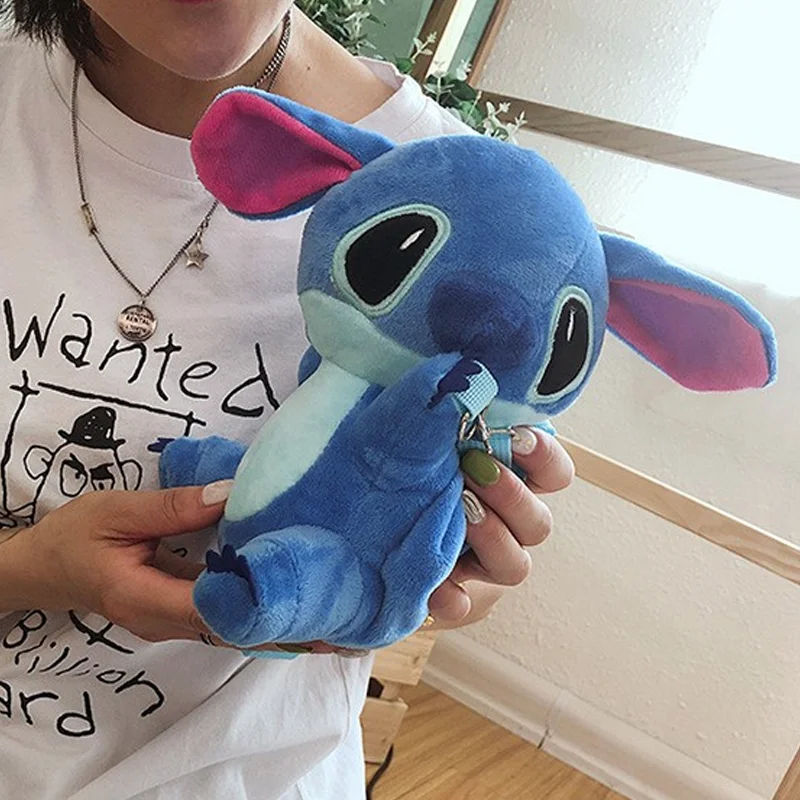 Disney Stitch Plush Backpack Combined Payment Cartoon Fashion 3d Mini Women'S Backpack Large Capacity Cute Children'S Schoolbag