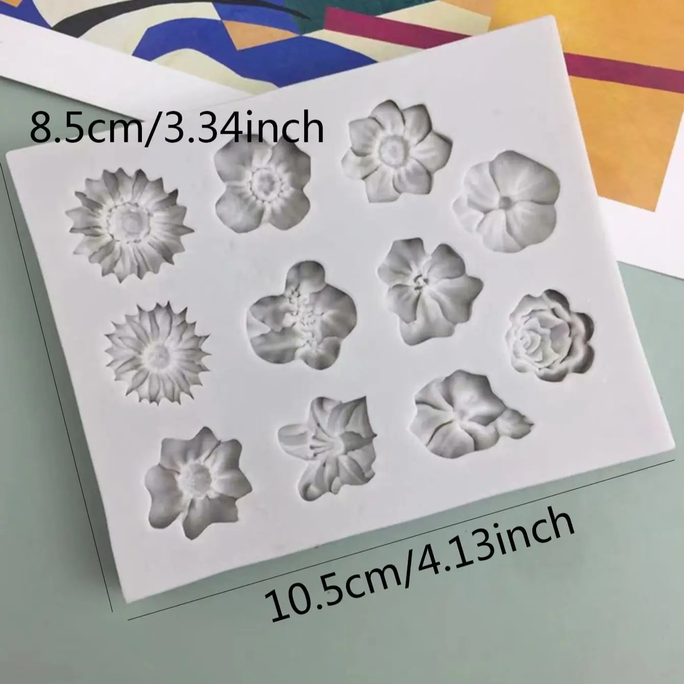 Sunflower Rose Flowers Shape Silicone Mold Cake DIY Decoration Chocolate 3D Mould Tools