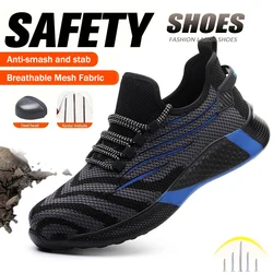 Men Work Safety Shoes Boots Security Protection Shoes Anti-puncture Working Sneakers Male Indestructible Steel Toe Cap Shoes